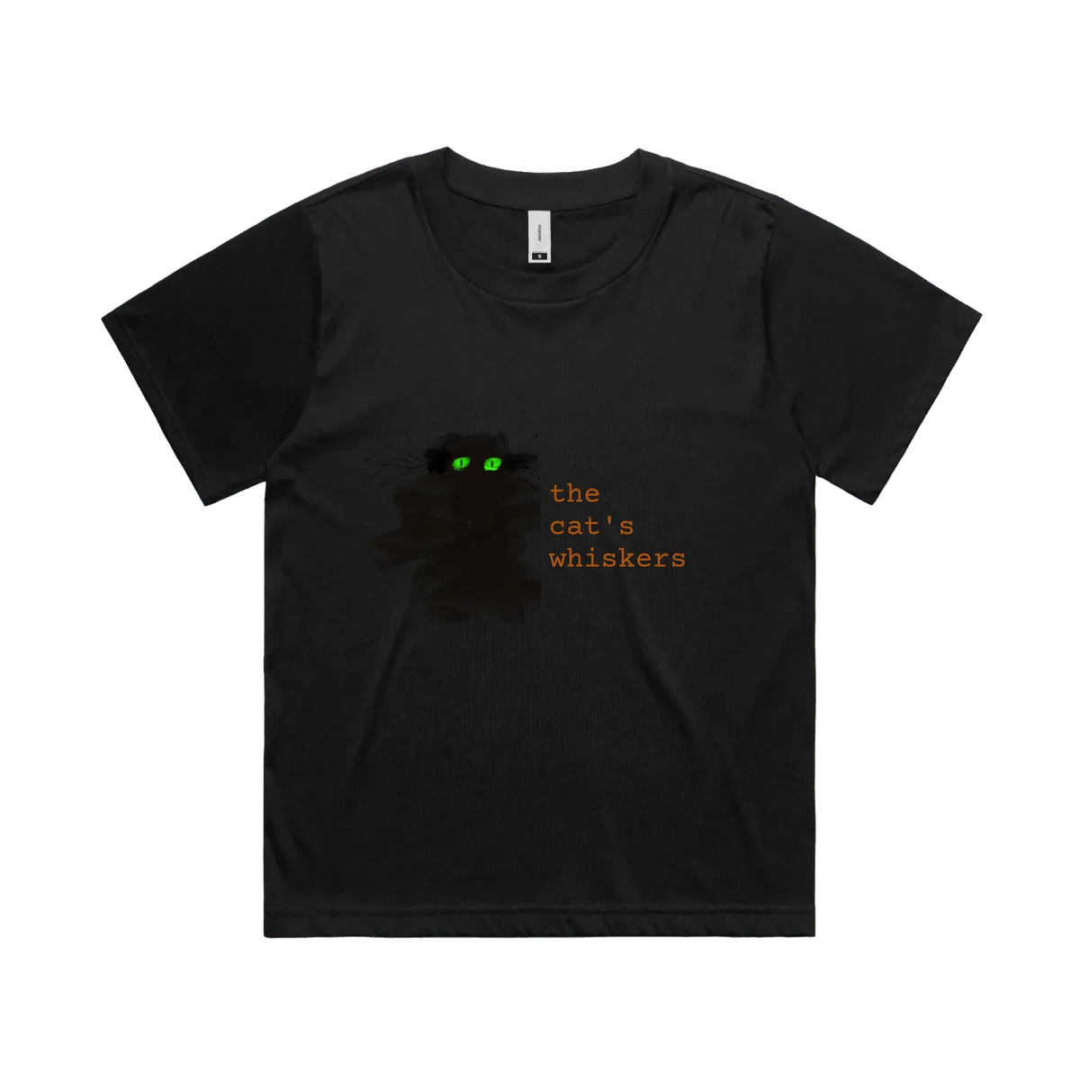 Black front flat lay